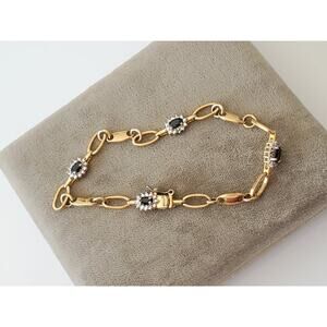 Ross Simons Sterling Silver Blue Stone Tennis Bracelet